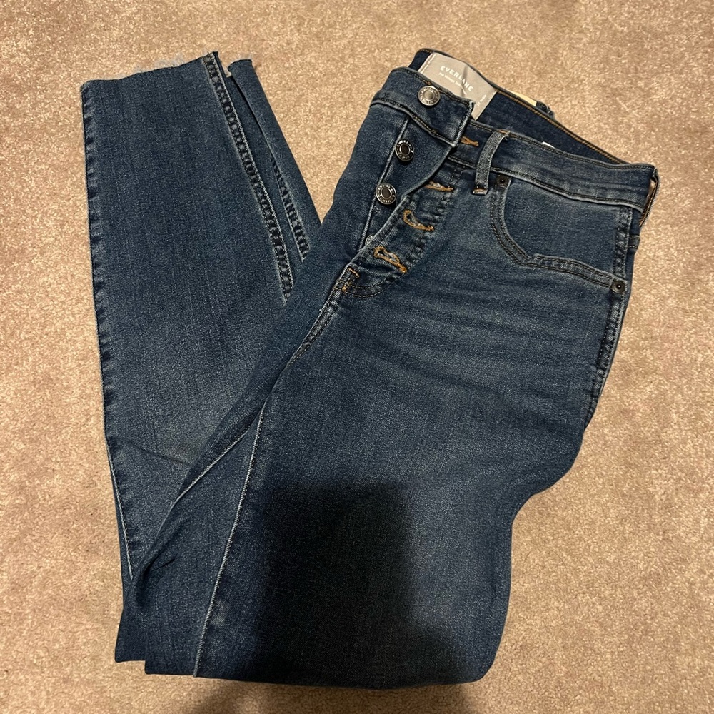 Everlane button fly skinny ankle jean